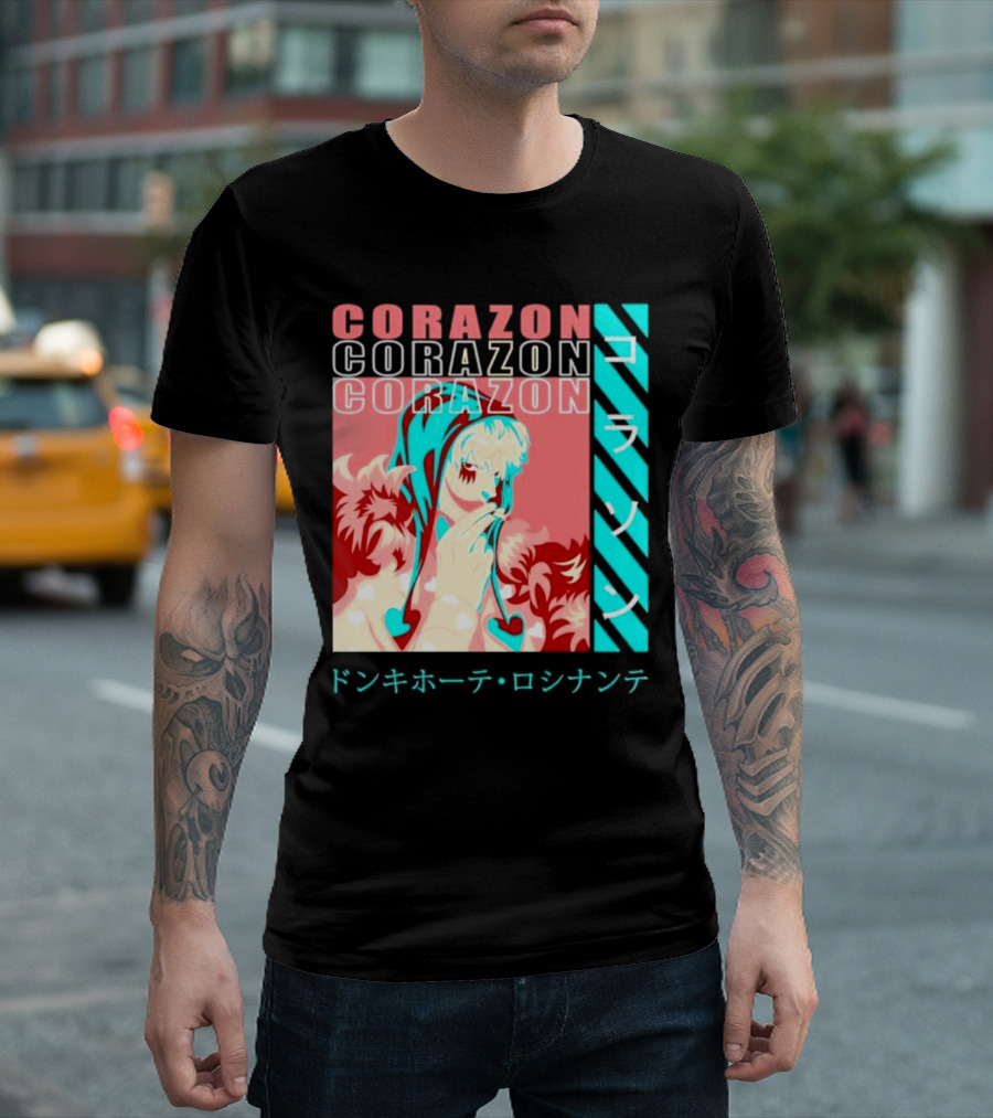Corazon Donquixote Rosinante One Piece Manga Character T-Shirt