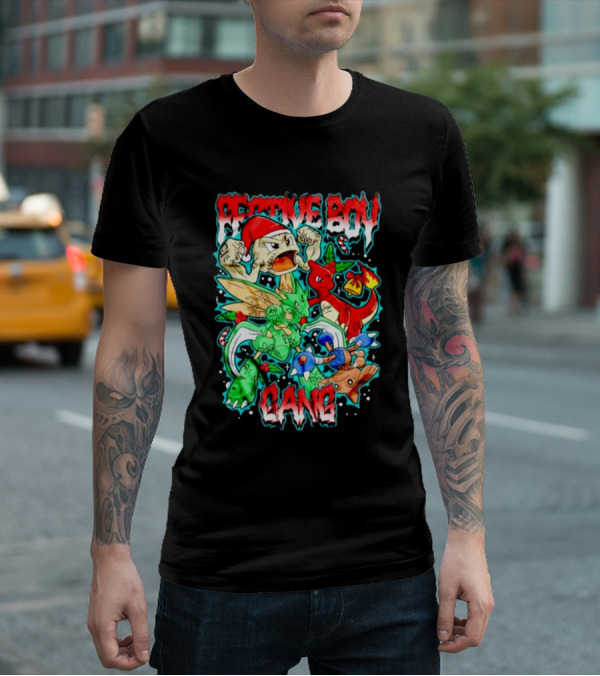 Festive Boy Gang Pokemon Holiday Mashup T-Shirt