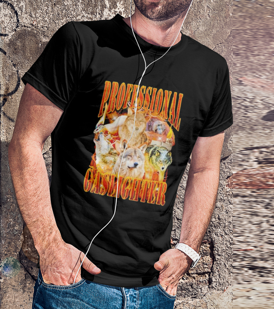 Professional Gaslighter Wolves Vintage T-Shirt