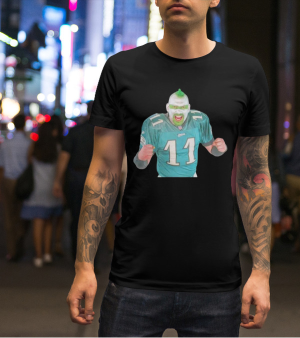 Philadelphia Eagles Fan Jersey 11 Green Face Paint Enthusiast T-Shirt
