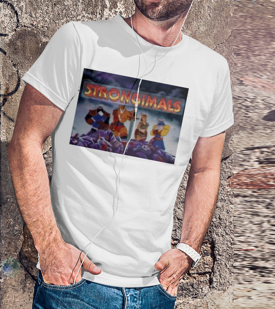 Strongimals Cartoon Warriors Assemble T-Shirt