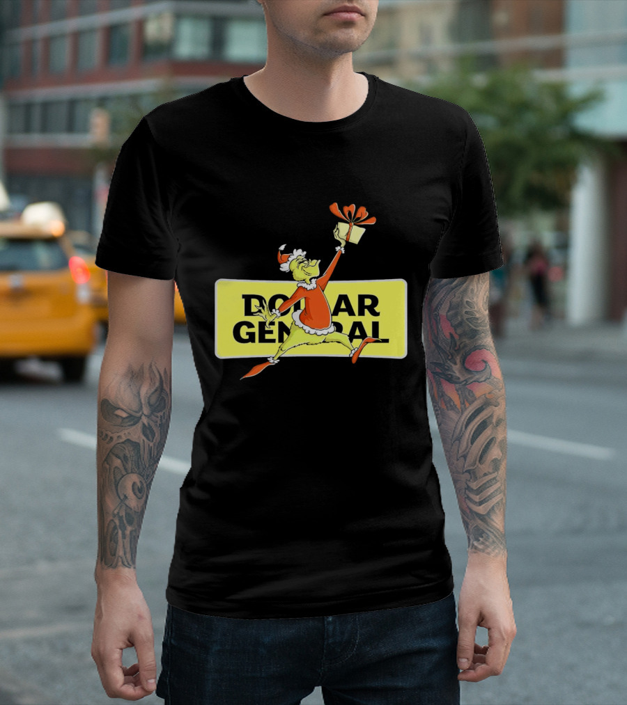 Grinch Christmas Dollar General Gift Iconic Holiday Scene T-Shirt