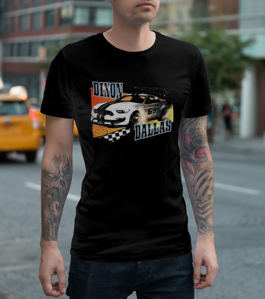 Dixon Dallas 69 Mustang Racing Car T-Shirt