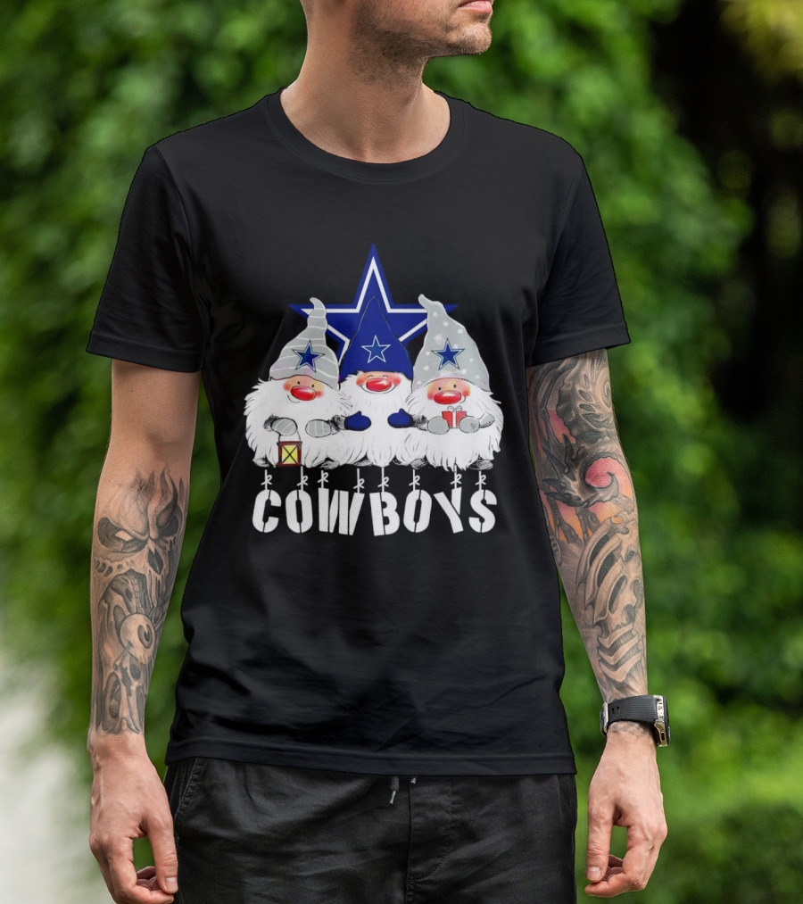 Gnomies Cowboys Christmas Star T-Shirt