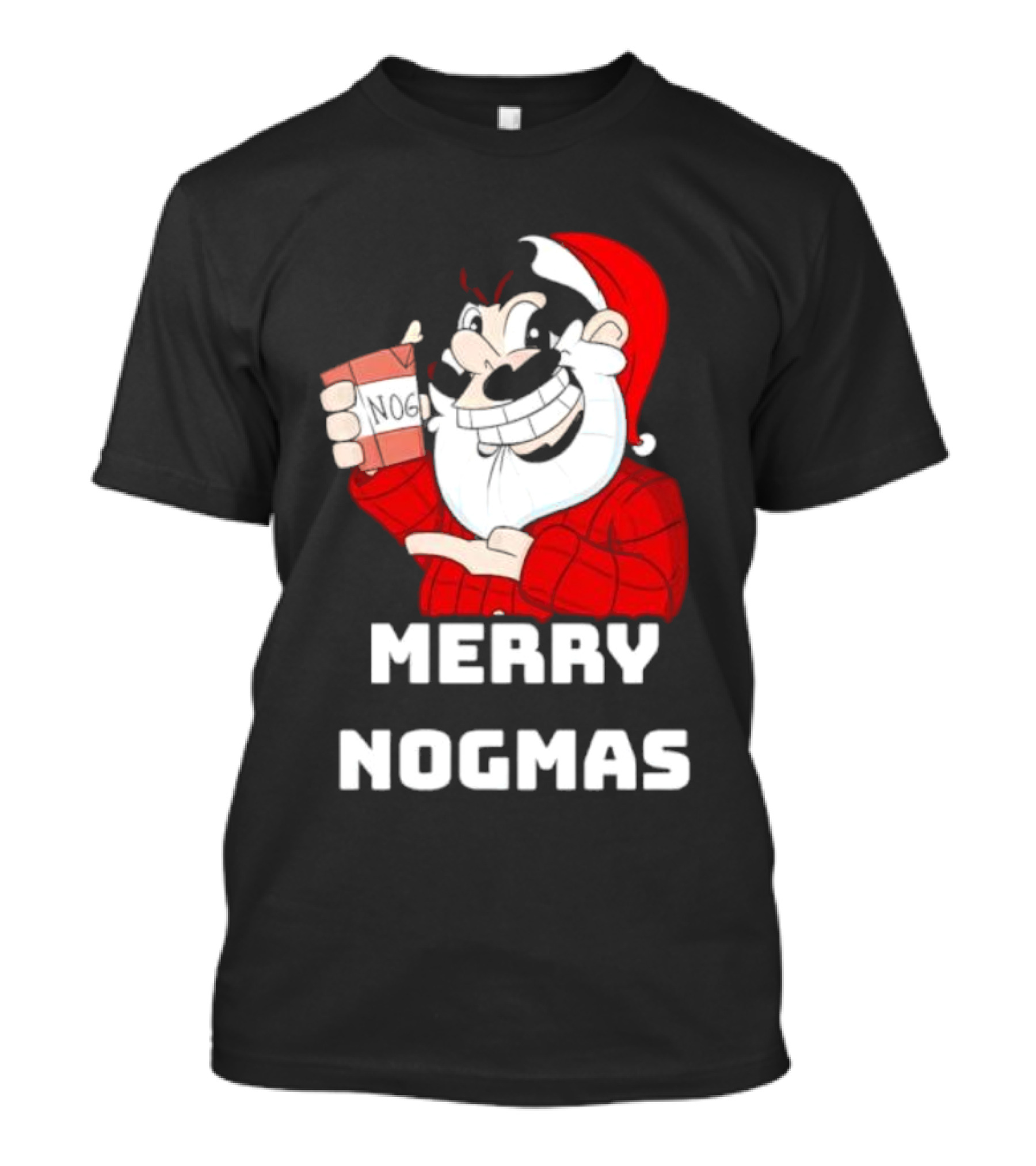 Merry Nogmas Keyrock Santa Holding Nog Cup T-Shirt