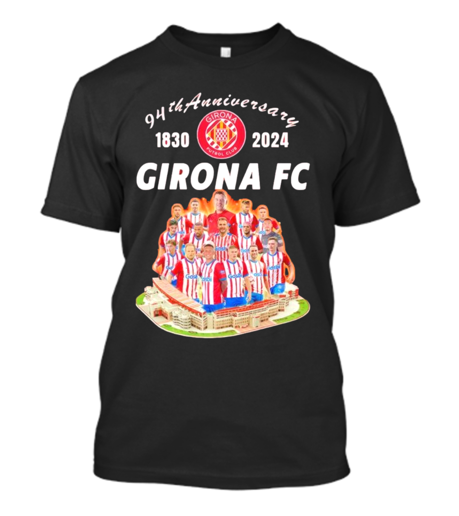 94th Anniversary 1830-2024 Girona FC Team T-Shirt