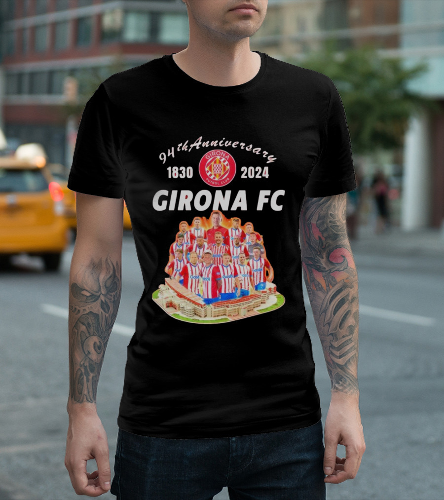 94th Anniversary 1830-2024 Girona FC Team T-Shirt
