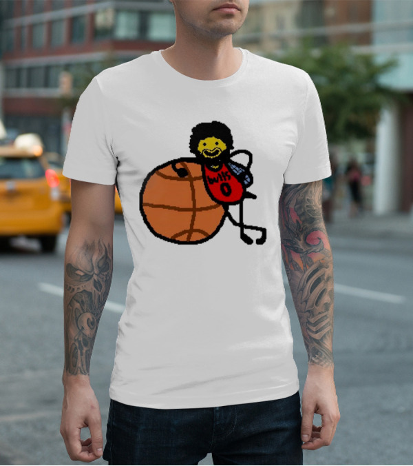 Co-Bee Chicago Bulls NBA Paint Cartoon Basketball Character T-Shirt