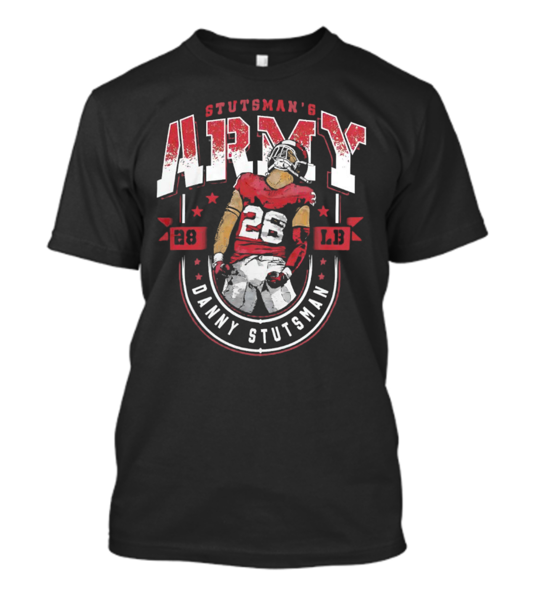 Stutsman's Army Danny Stutsman 28 LB Football Player T-Shirt