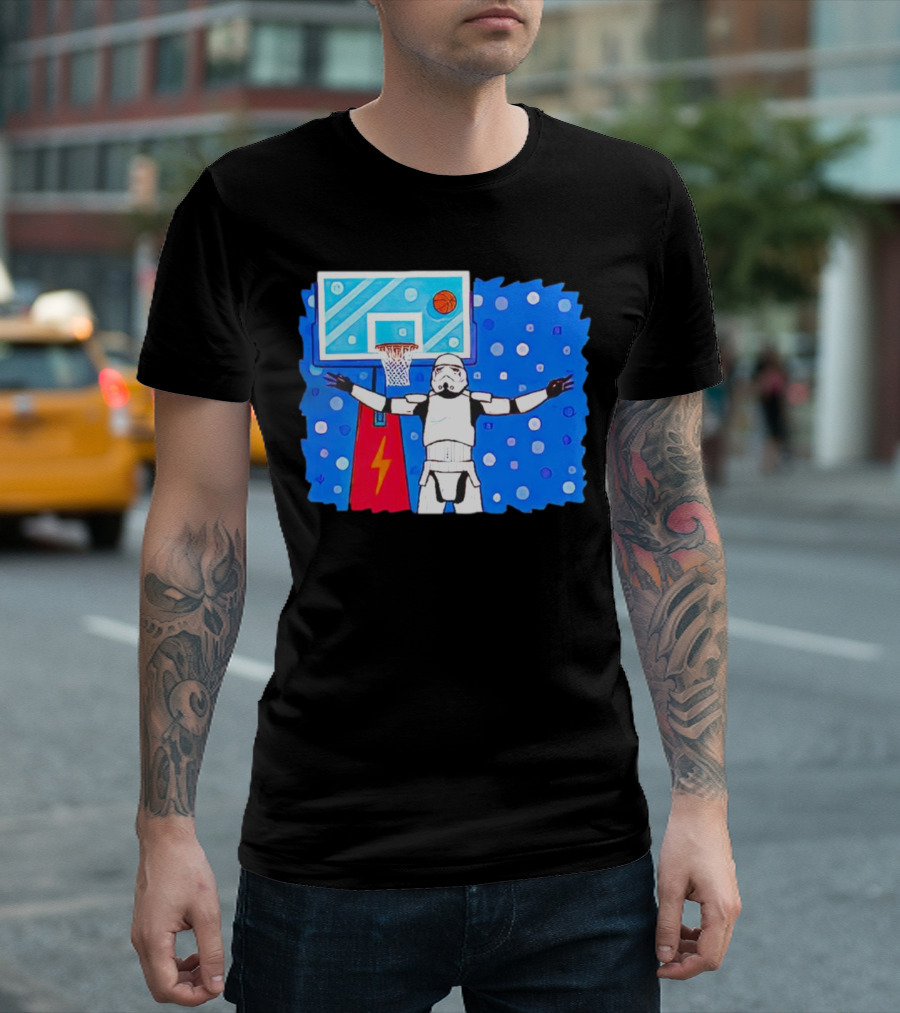 Stormtrooper Basketball No Look Shot T-Shirt