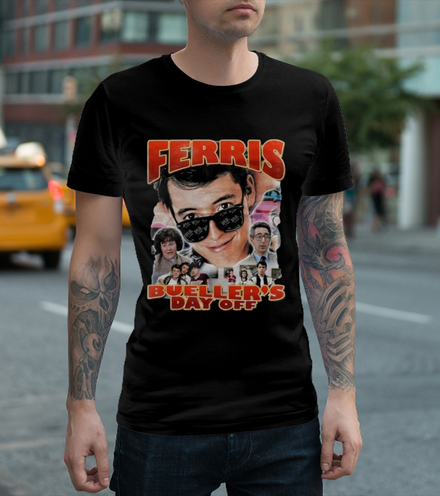 Ferris Bueller's Day Off Vintage Collage T-Shirt