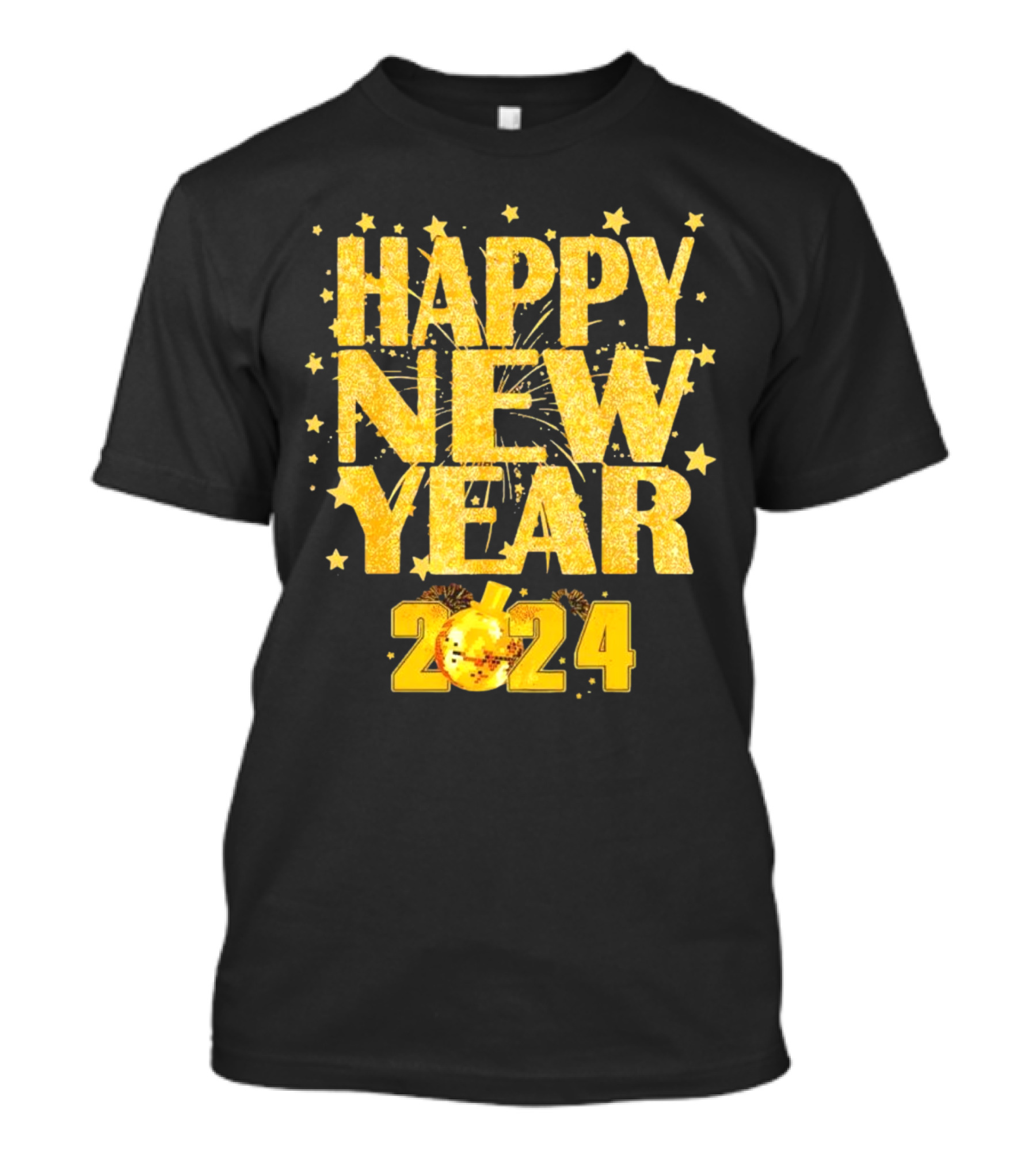 Happy New Year 2024 Fireworks Celebration Countdown Party T-Shirt