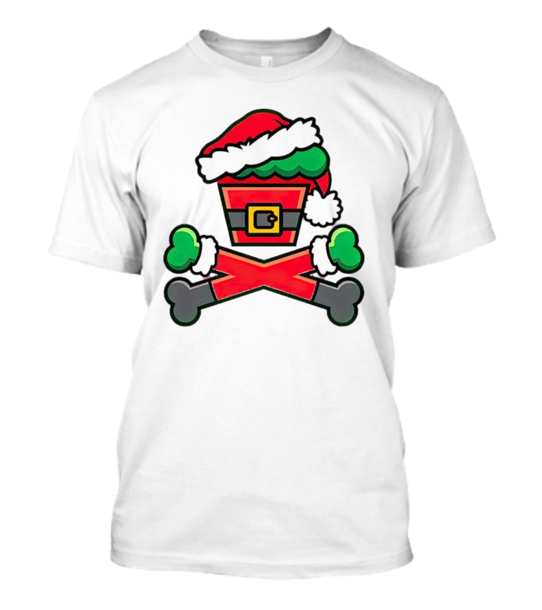 Johnny Cupcakes Jc Vault Grouchy Crossbones Christmas Santa Hat T-Shirt