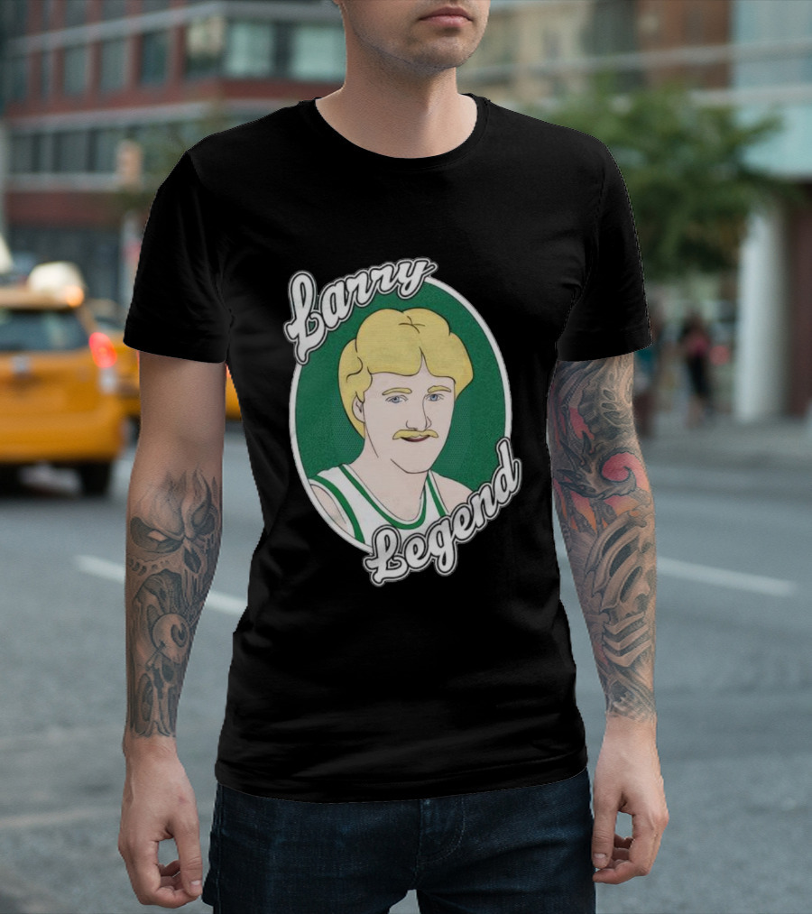 Larry Bird Legend Retro Illustration Basketball T-Shirt