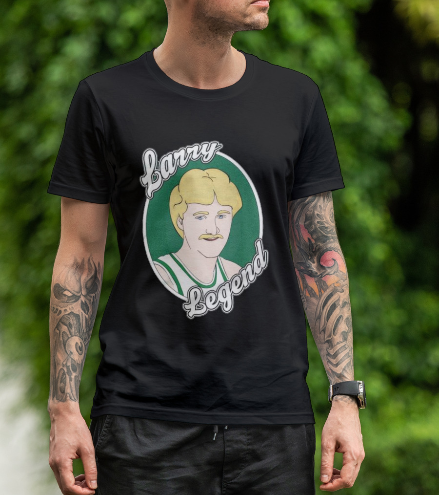 Larry Bird Legend Retro Illustration Basketball T-Shirt