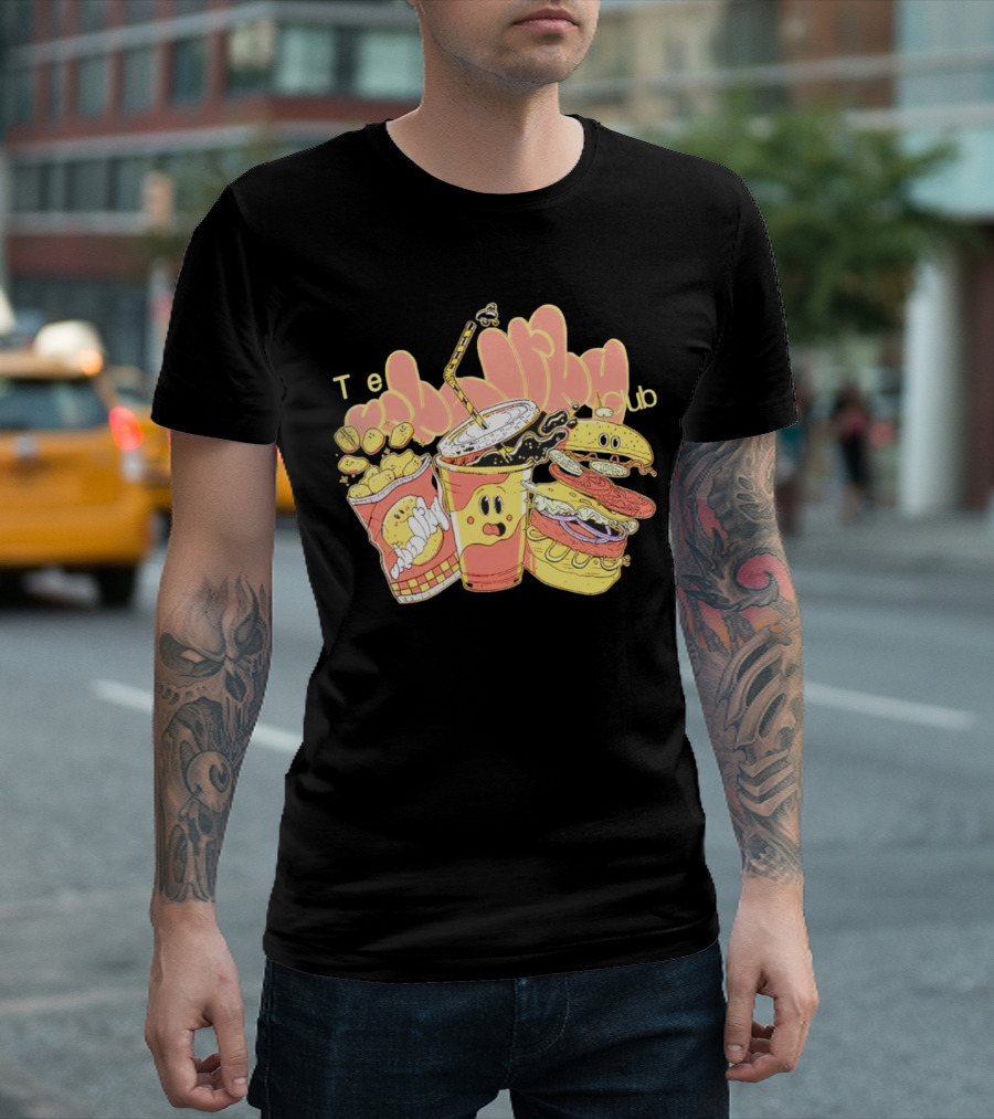 Unhealthy Club Fast Food Teξins Club Mascots T-Shirt