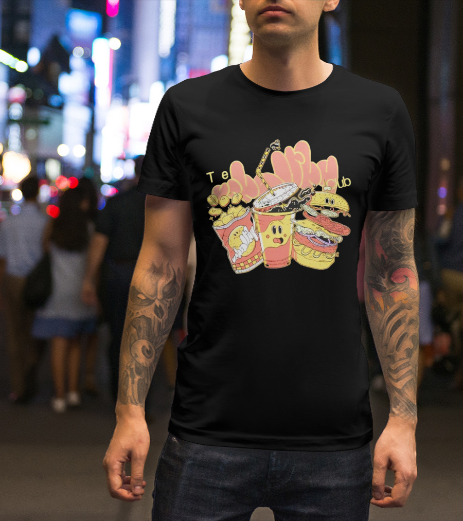 Unhealthy Club Fast Food Teξins Club Mascots T-Shirt
