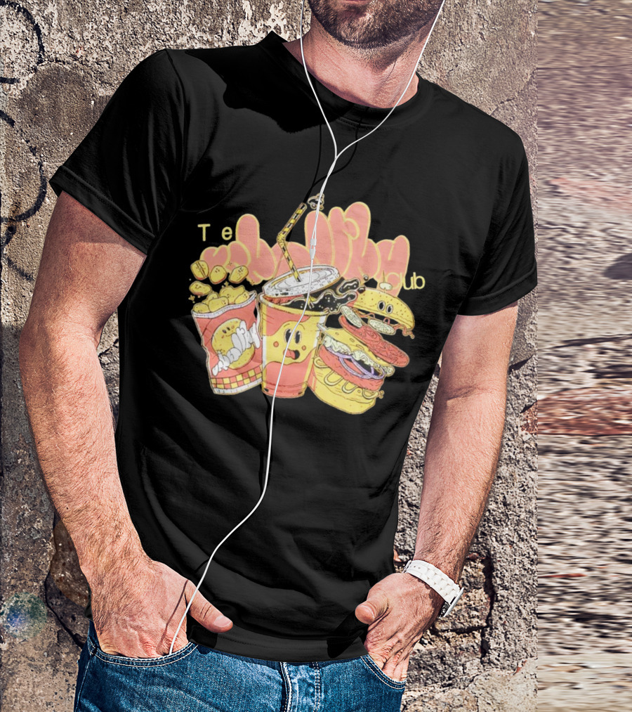 Unhealthy Club Fast Food Teξins Club Mascots T-Shirt