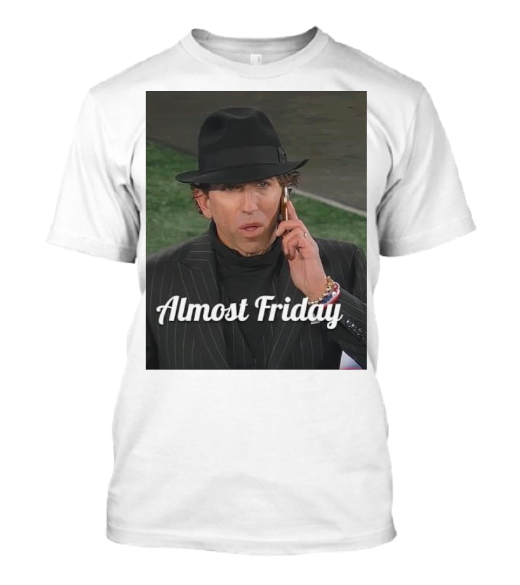 Almost Friday Stylish NFL Agent In Dark Suit On Phone T-Shirt