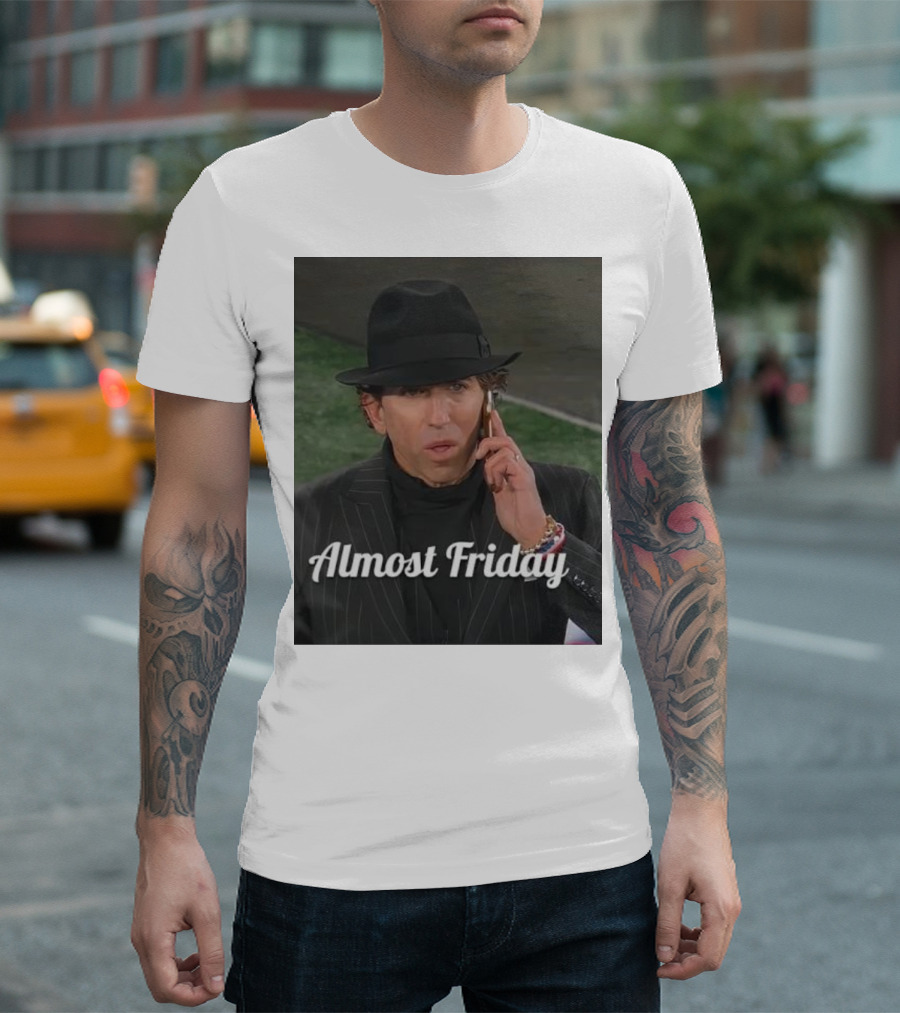 Almost Friday Stylish NFL Agent In Dark Suit On Phone T-Shirt