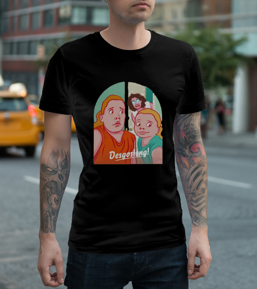 Desgosteng Nostalgic Cartoon Reaction Scene T-Shirt