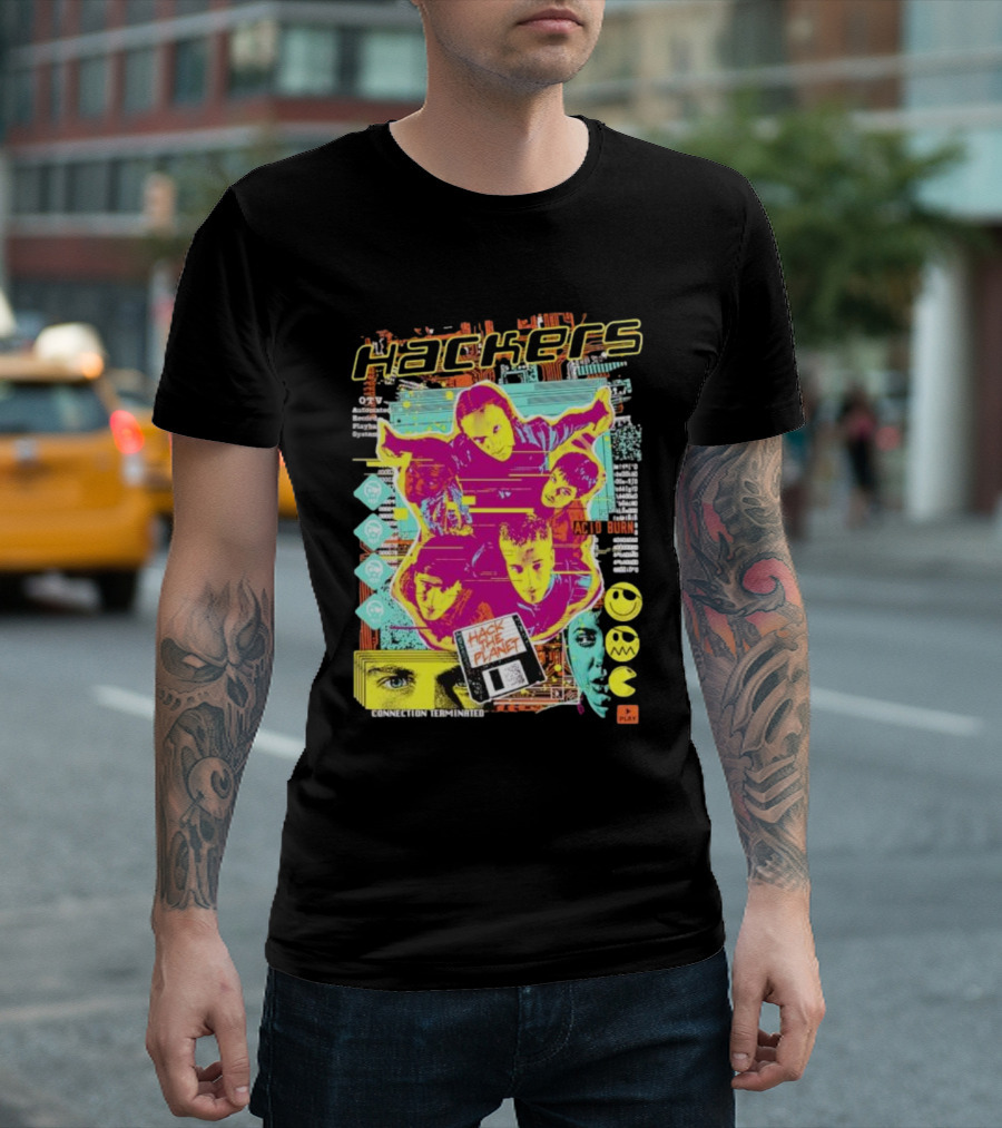 Hackers Acid Burn Connection Terminated Hack the Planet T-Shirt