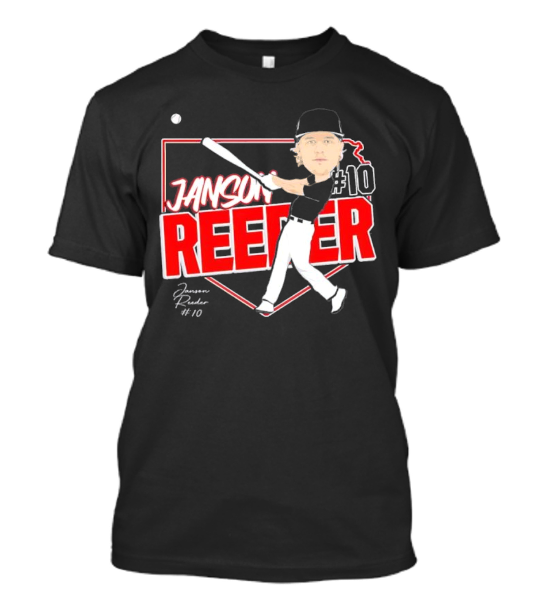 Janson Reeder #10 Baseball Player T-Shirt