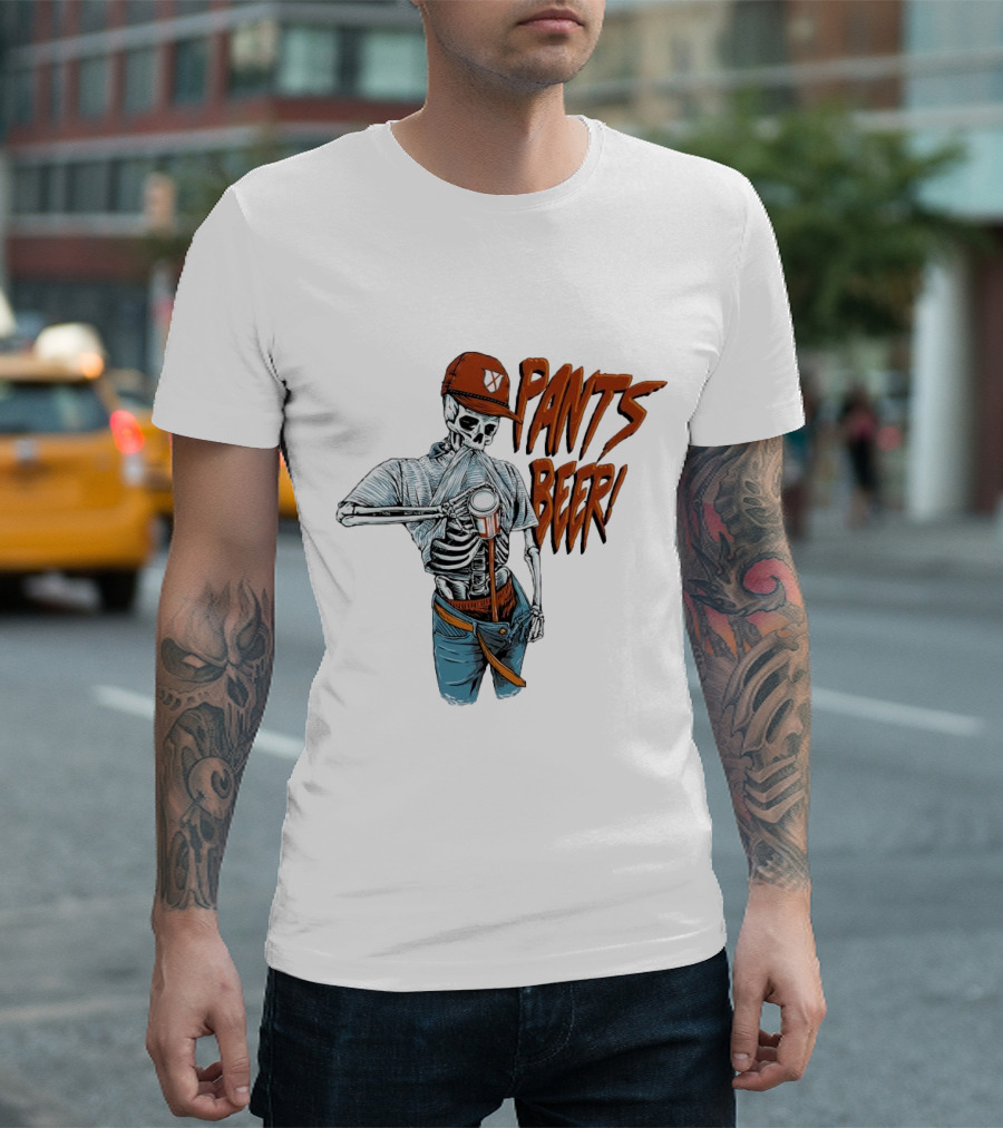 Skeleton Pants Beer T-Shirt