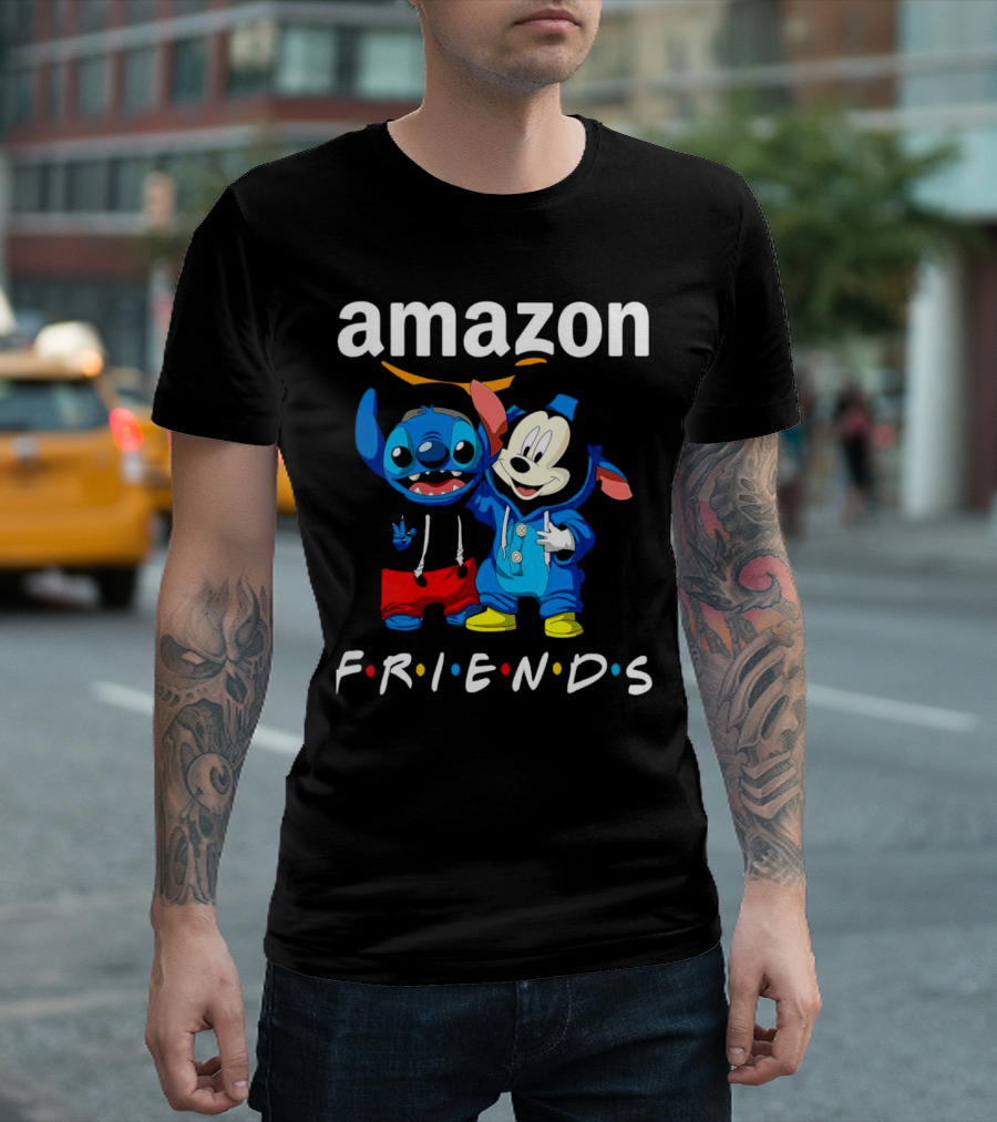 Stitch Mickey Amazon Friends Hoodie Characters T-Shirt
