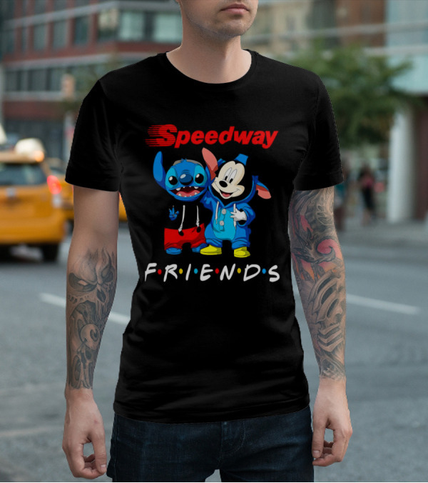 Speedway Friends Stitch Mickey T-Shirt