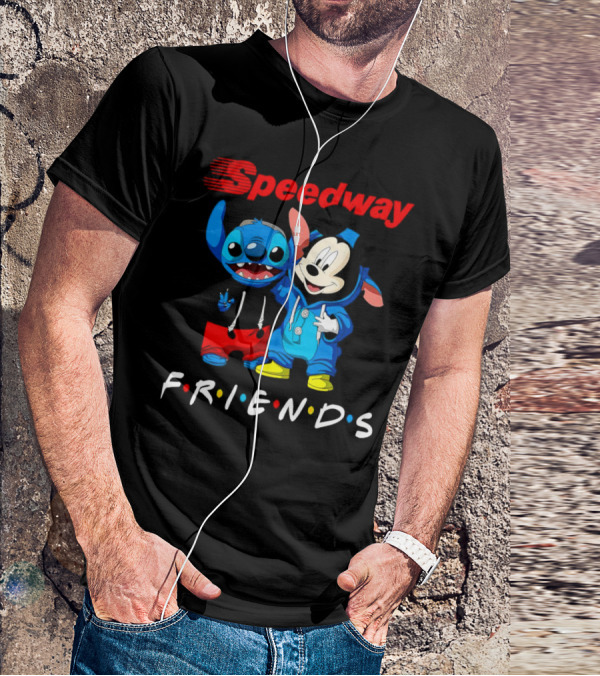 Speedway Friends Stitch Mickey T-Shirt