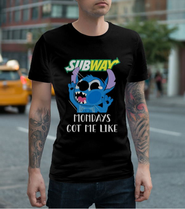 SUBWAY Mondays Got Me Like Stitch Reaction T-Shirt