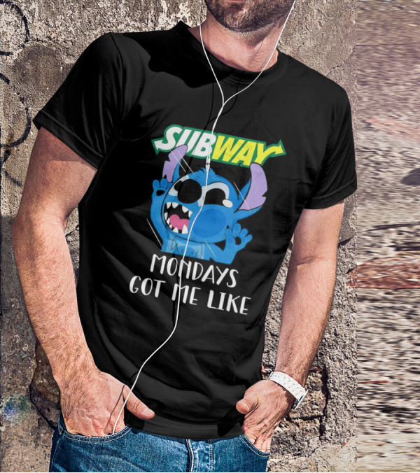 SUBWAY Mondays Got Me Like Stitch Reaction T-Shirt
