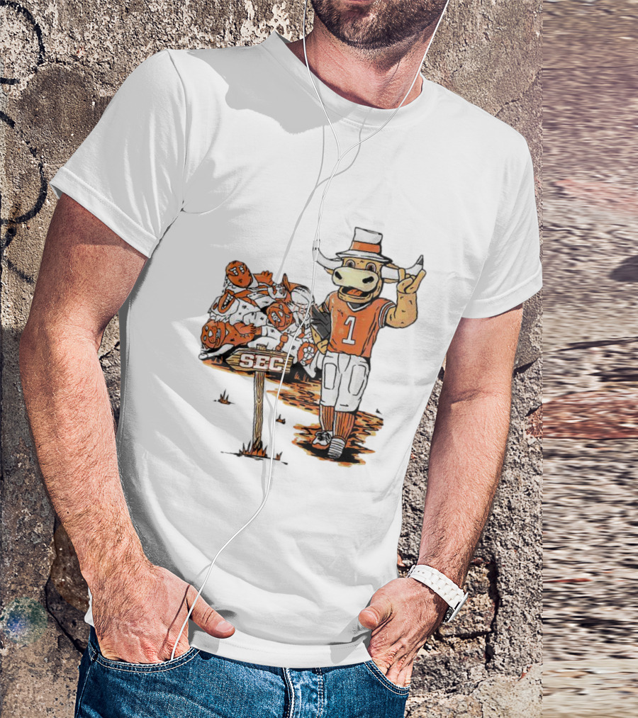 Texas Longhorns SEC Conference Champs Bull Mascot Sports T-Shirt