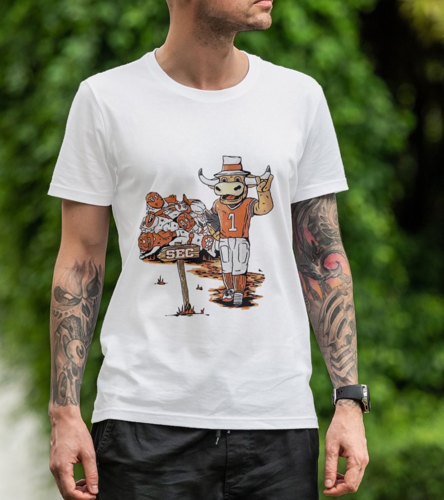 Texas Longhorns SEC Conference Champs Bull Mascot Sports T-Shirt