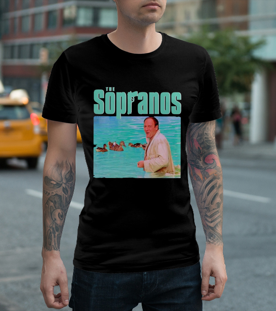 The Sopranos Tony in Water with Birds T-Shirt