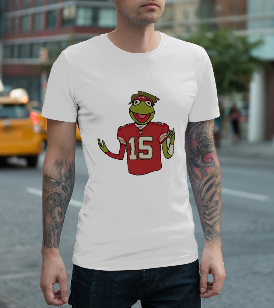 Chiefs Patrick Mahomes Kermit The Frog 15 Jersey T-Shirt