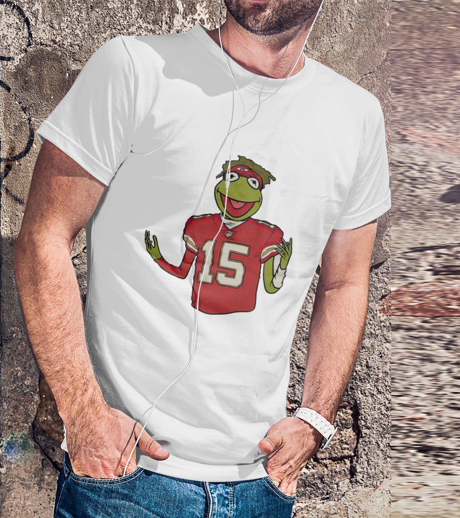 Chiefs Patrick Mahomes Kermit The Frog 15 Jersey T-Shirt