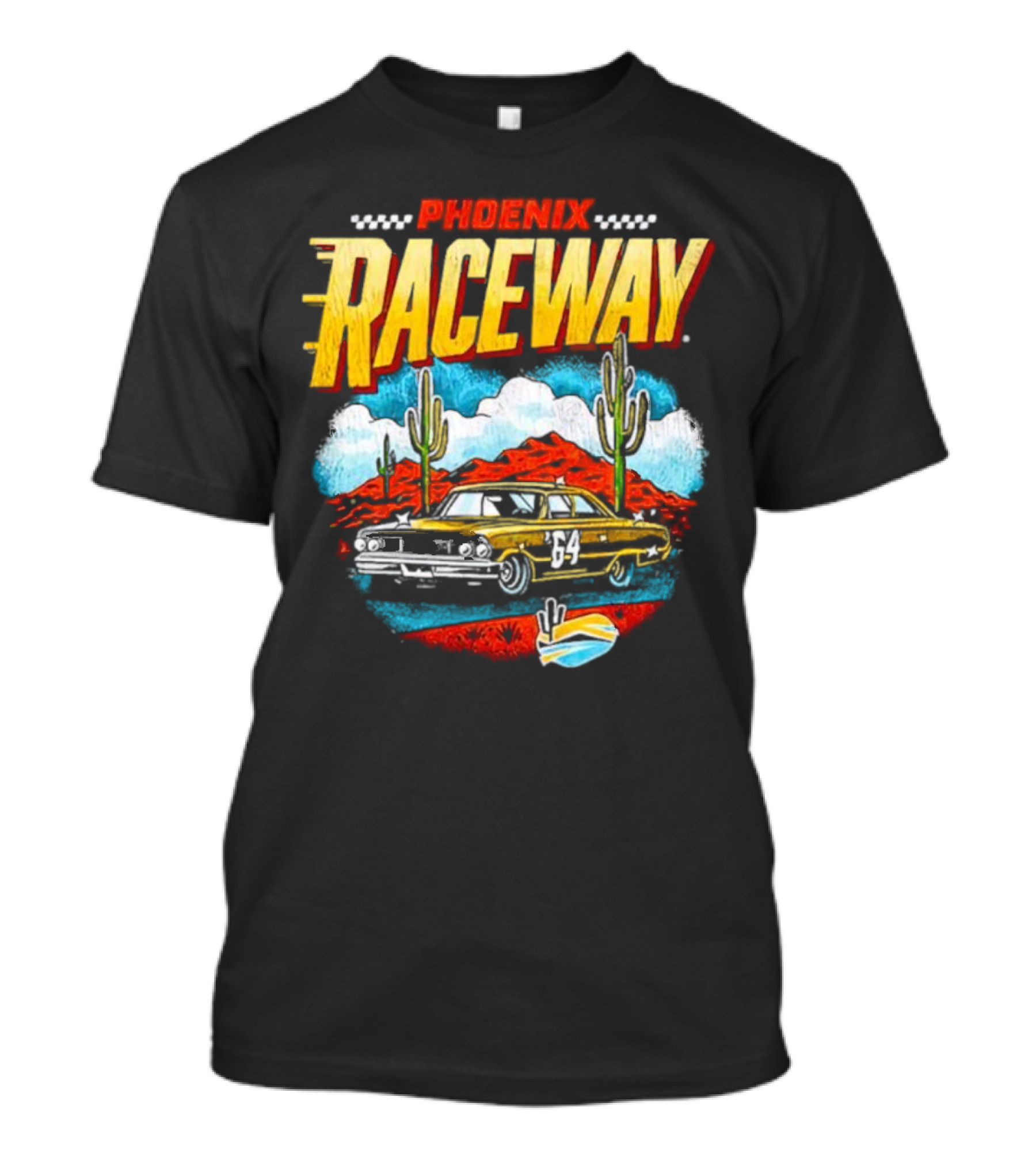 Phoenix Raceway Vintage Car Desert Scene Number 64 T-Shirt