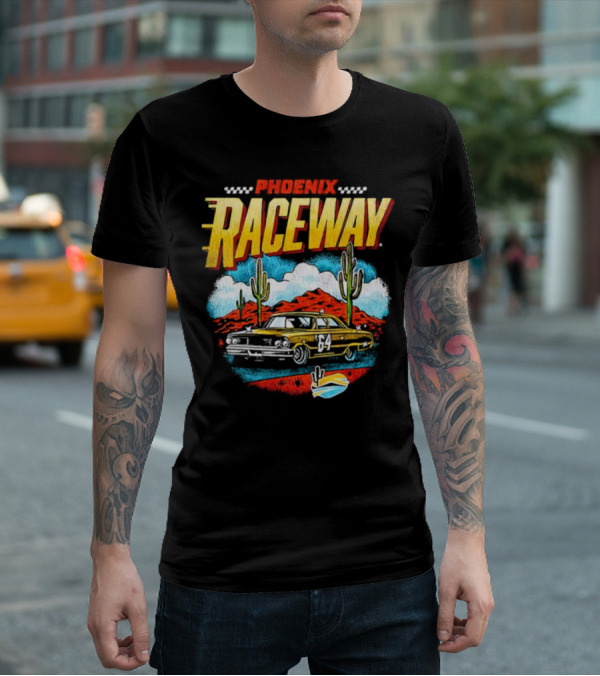 Phoenix Raceway Vintage Car Desert Scene Number 64 T-Shirt