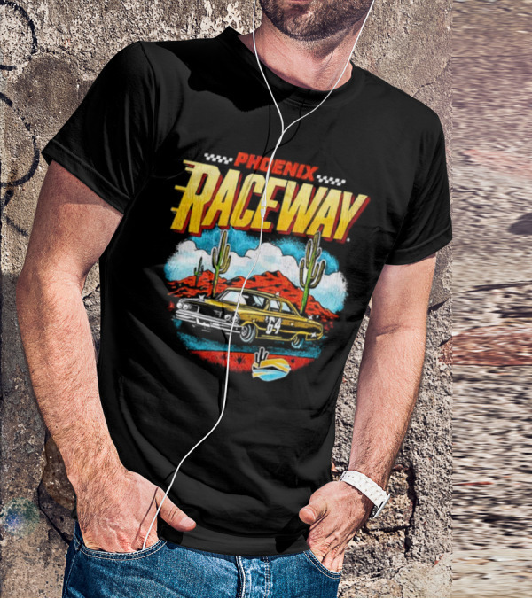 Phoenix Raceway Vintage Car Desert Scene Number 64 T-Shirt