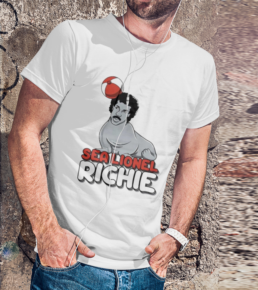 Sea Lionel Richie Beach Ball Animal Character T-Shirt