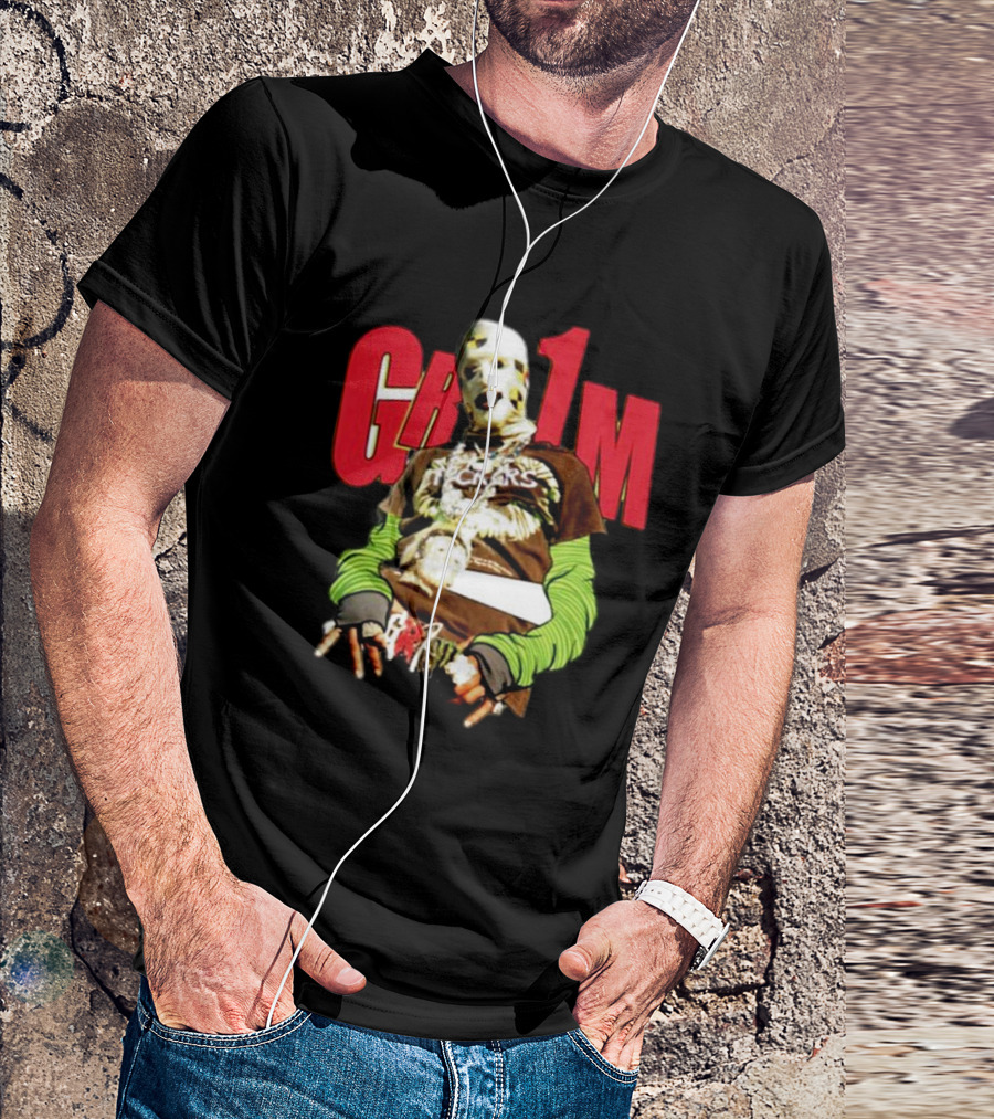 AWGE Grim Masked Figure With Layers And Skeleton Hands T-Shirt