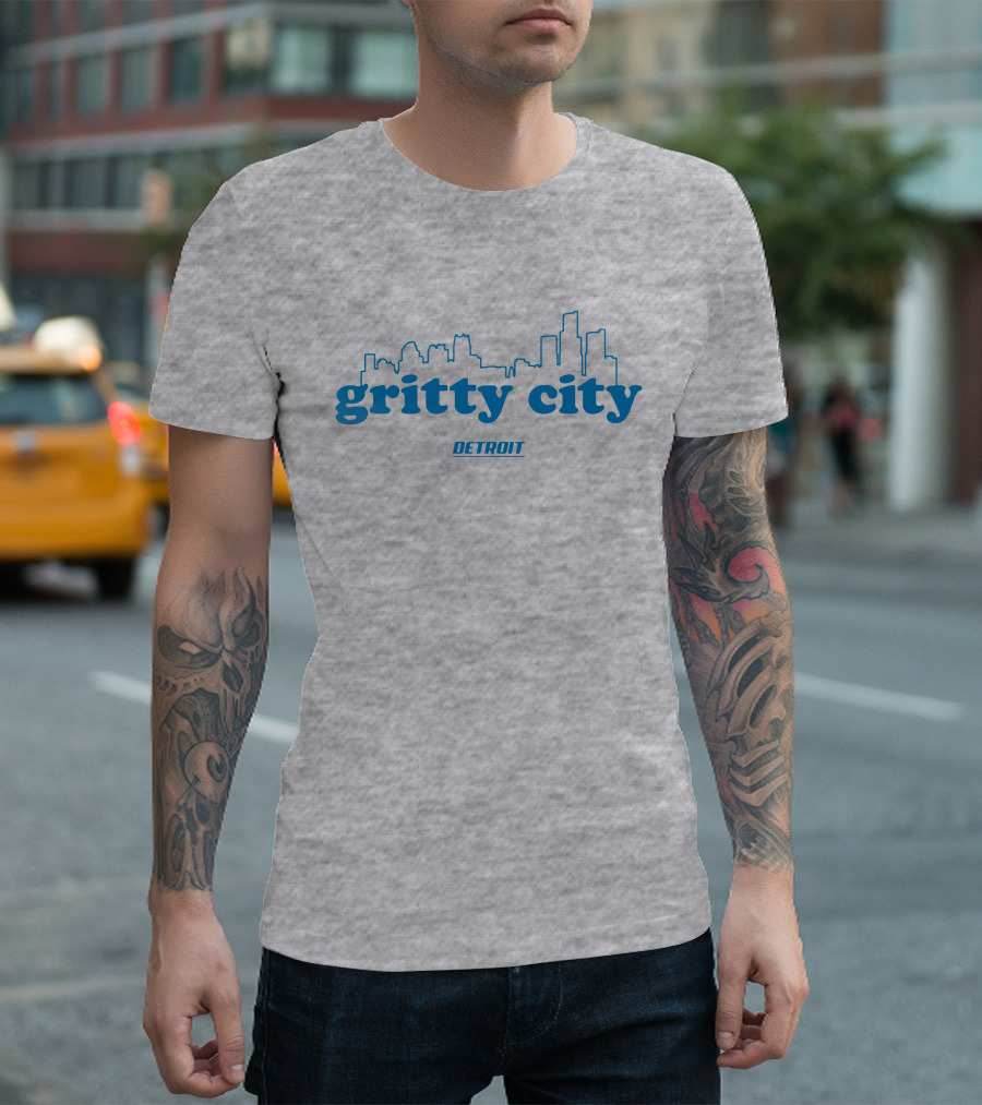 Gritty City Detroit Skyline T-Shirt