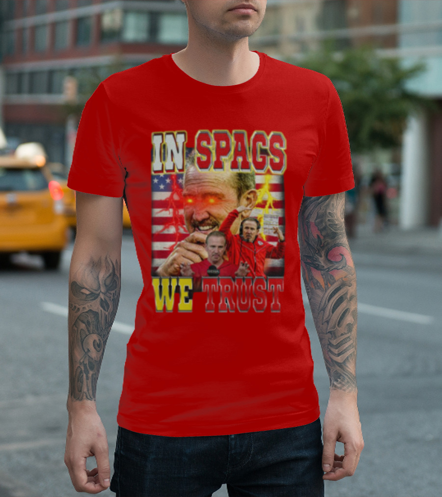 In Spags We Trust Chiefs USA Flag Football Coach Red Eyed T-Shirt