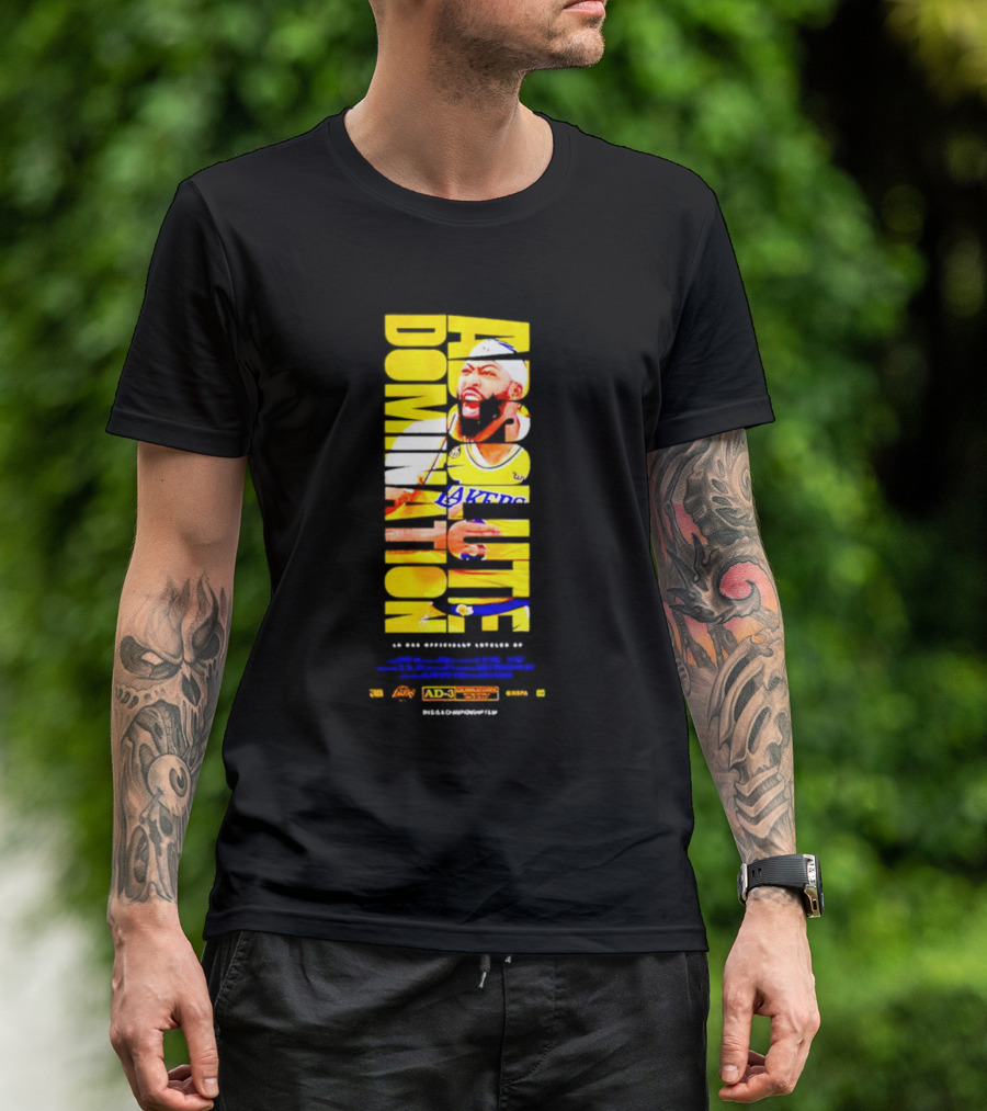 Anthony Davis Los Angeles Lakers Absolute Domination Legend AD-3 NBA Champion Finals MVP T-Shirt