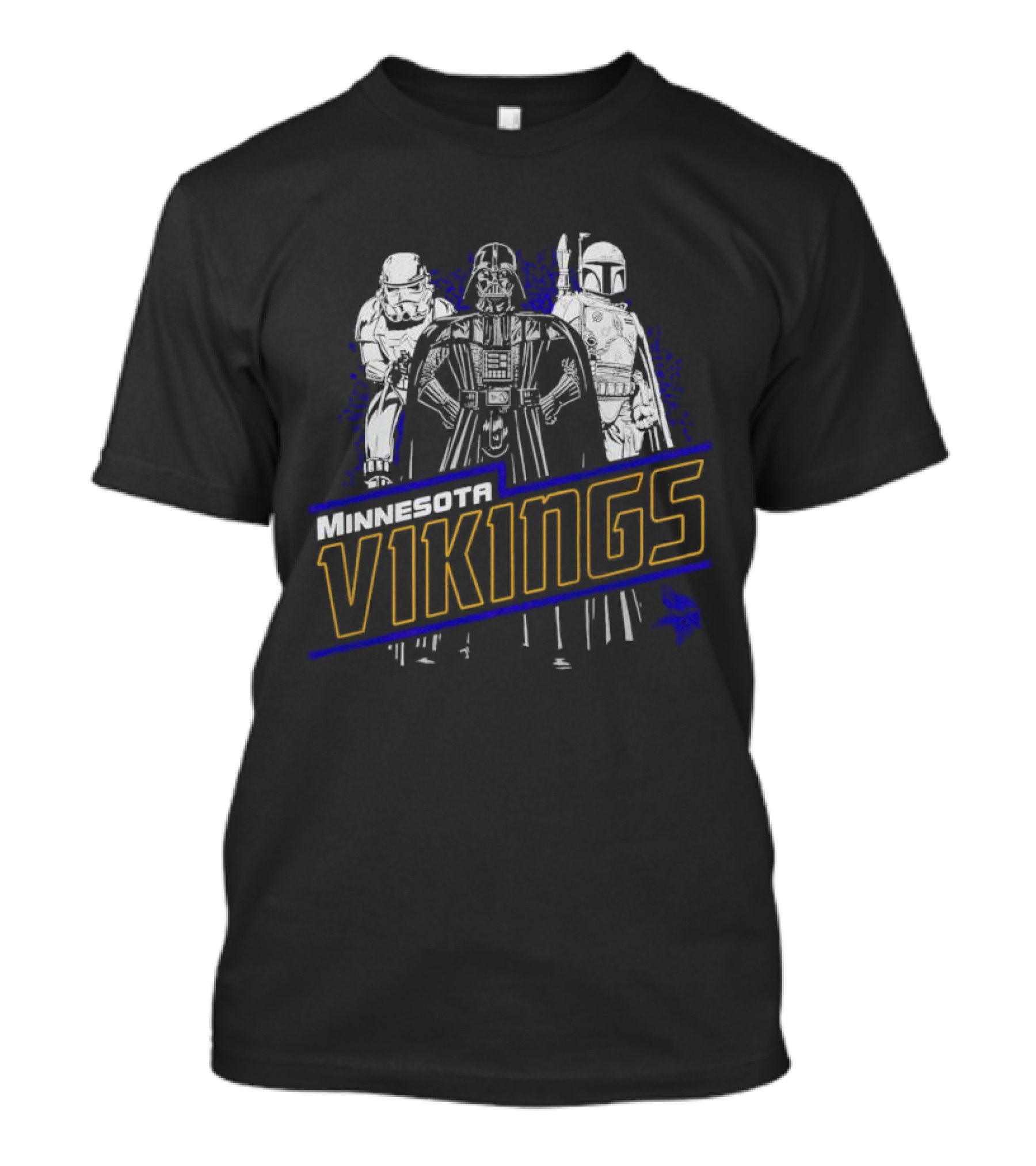 Minnesota Vikings Darth Vader Galactic Empire NFL Crossover T-Shirt