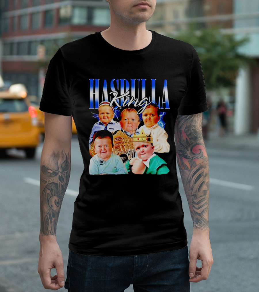 HASBULLA King Picture Collage With Crown And Championship Belt T-Shirt