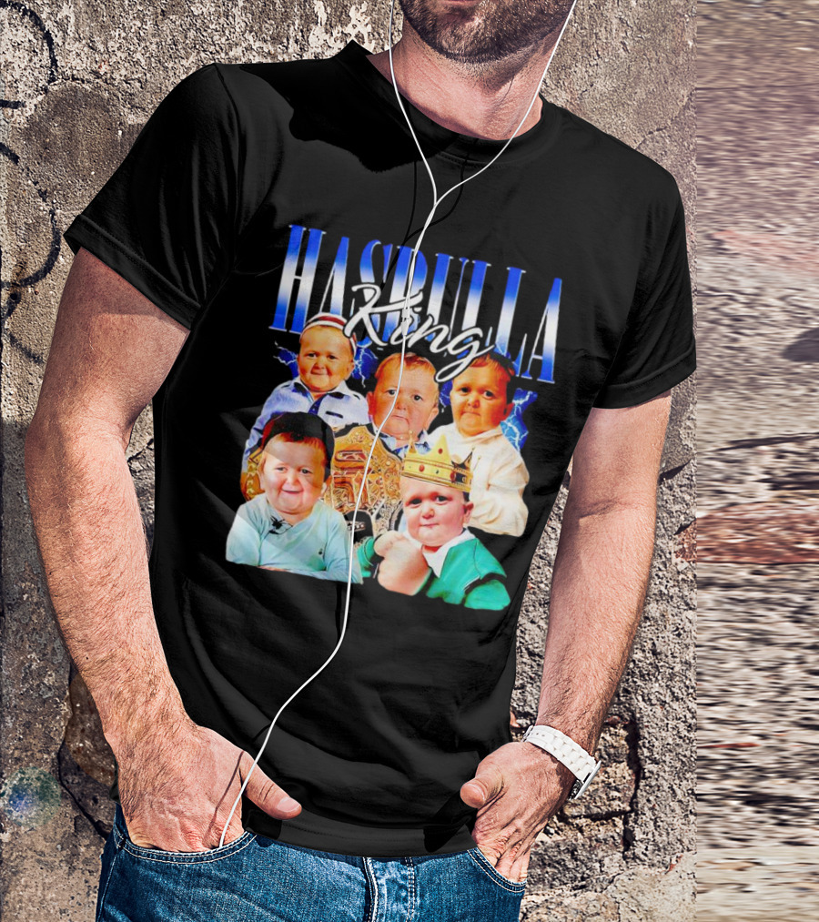 HASBULLA King Picture Collage With Crown And Championship Belt T-Shirt