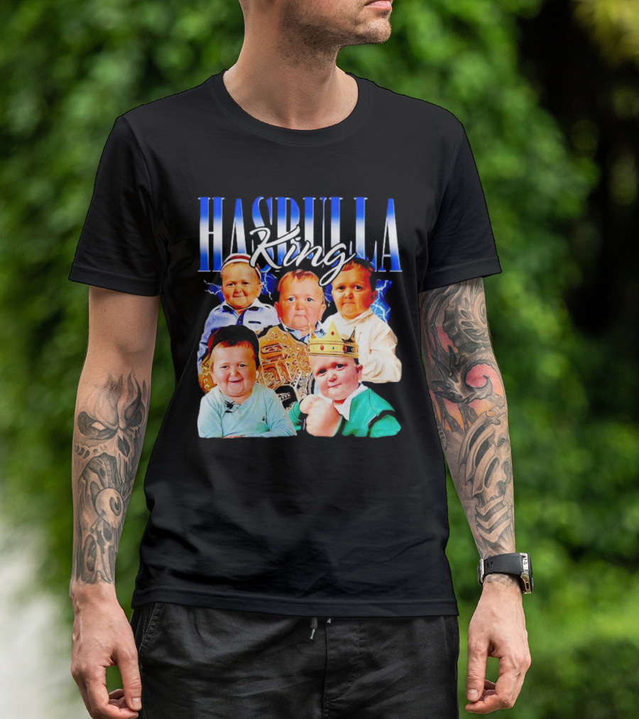 HASBULLA King Picture Collage With Crown And Championship Belt T-Shirt
